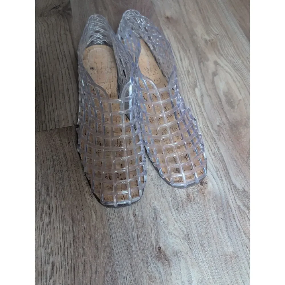 The Row Mara Clear Fishnet Jelly PVC Cut Out Cage Flat Sandals Women EU 40 - Picture 7 of 16